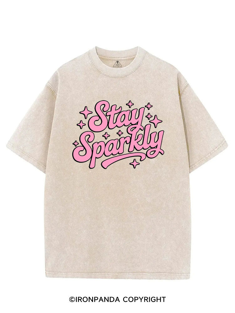 STAY SPARKLY FUNNY POSITIVE GYM VINTAGE GYM SHIRT