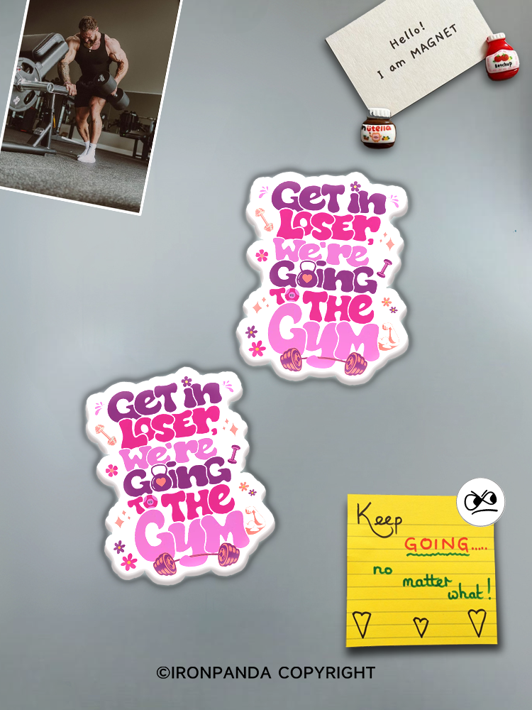 IronPanda We're Going to Gym Fridge Magnet