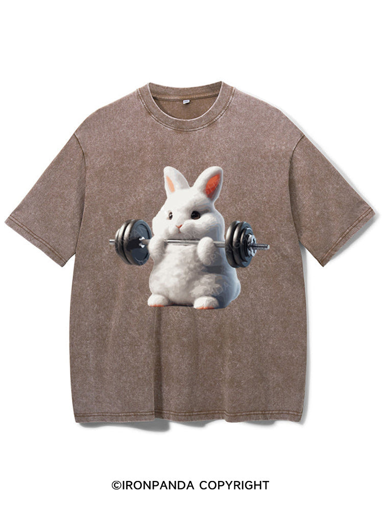 weightlifting rabbit Washed Gym Shirt