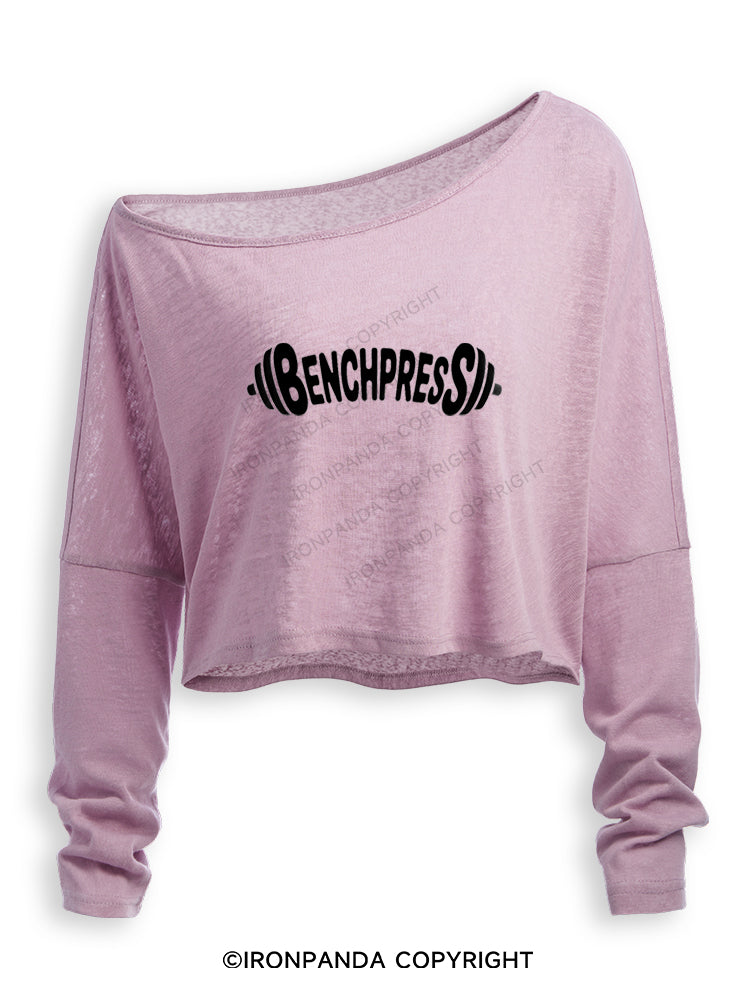 BENCHPRESS Off Shoulder Long Sleeve Crop Top