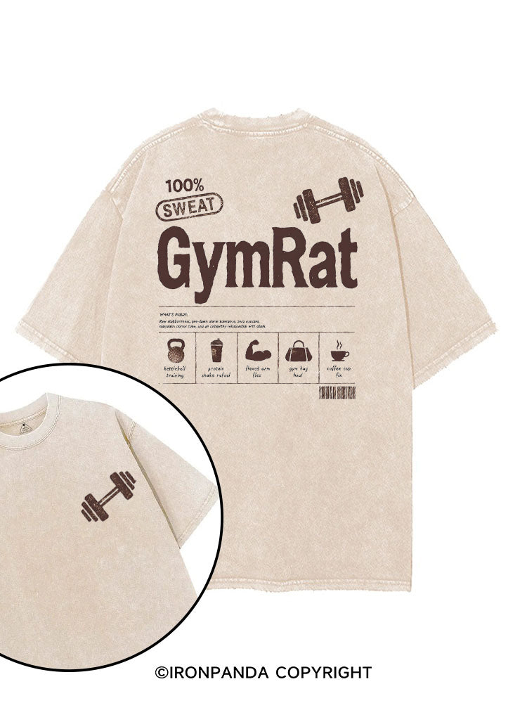 Gym Rat Nutrition Facts printed Gym Shirt