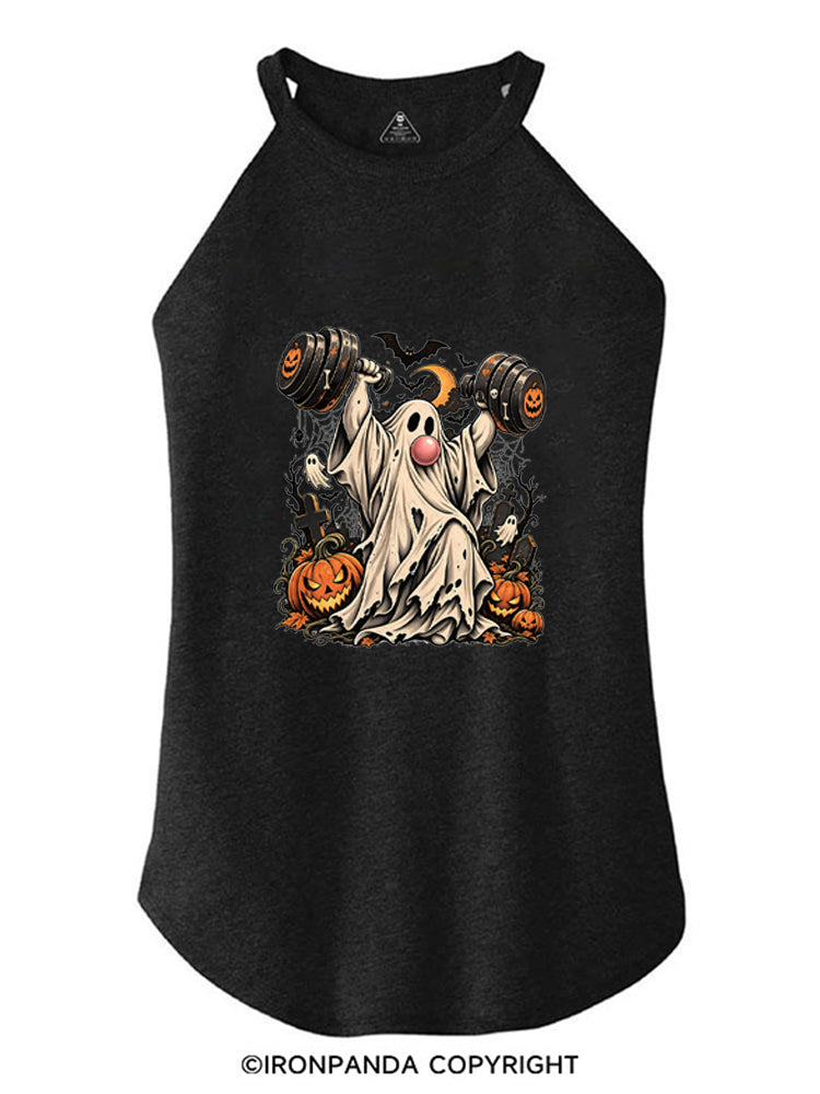VINTAGE GHOST GYM WEIGHTLIFTING ROCKER COTTON TANK