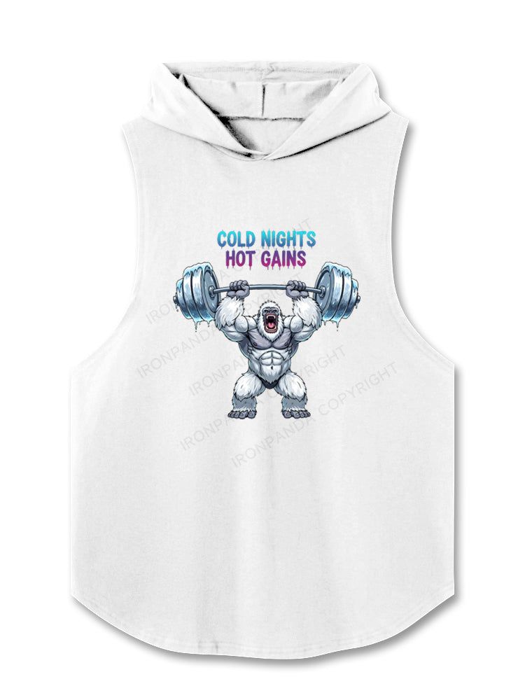 Cold Nights Hot Gains Hooded Tank