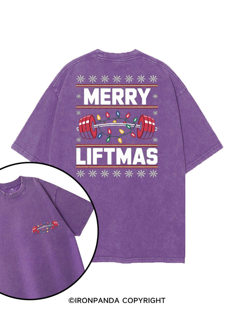 MERRY LIFTMAS XMAS SEASON printed Gym Shirt