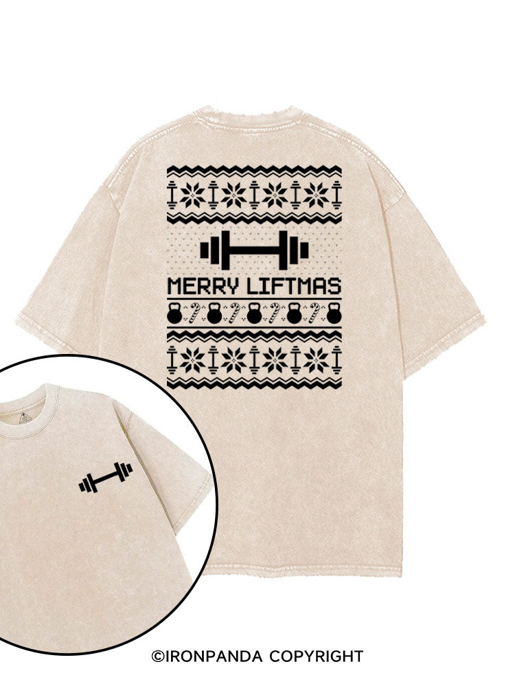 MERRY LIFTMAS FUNNY WORKOUT printed Gym Shirt