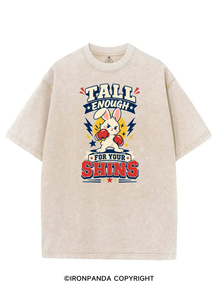 TALL ENOUGH FOR YOUR SHINS STRONG BUNNY VINTAGE GYM SHIRT