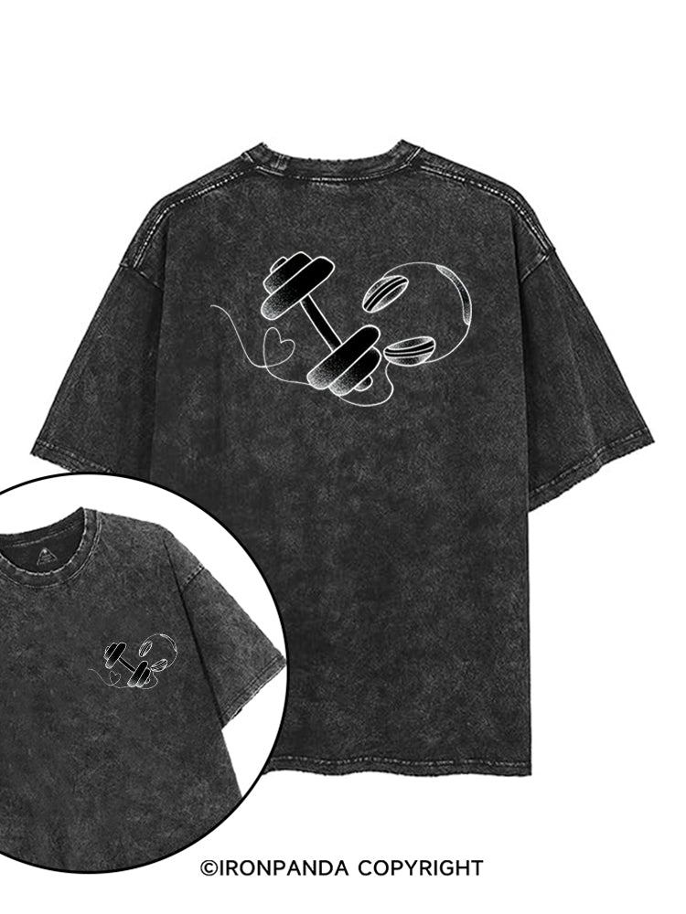 BARBELL BEATS printed Gym Shirt