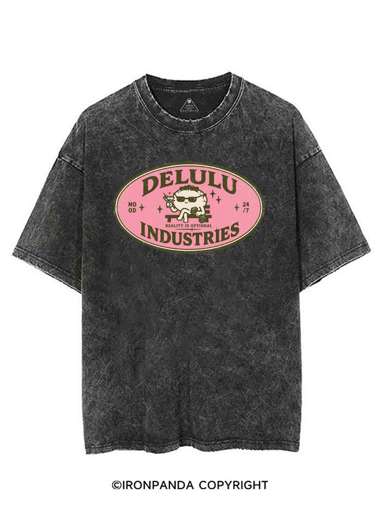 DELULU INDUSTRIES REALITY IS OPTIONAL VINTAGE GYM SHIRT