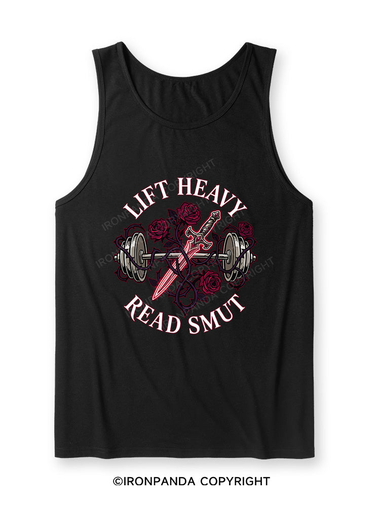 LIFT HEAVY READ SMUT Ultra Soft Heather Tank