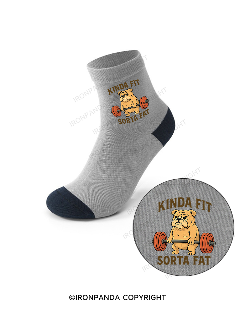 Kinda Fit Sorta Fat Dog Crew Socks