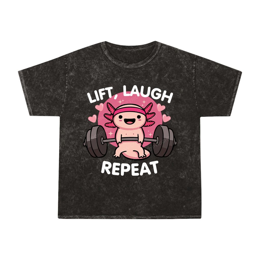 LIFT, LAUGH REPEAT Kids Washed T-Shirt
