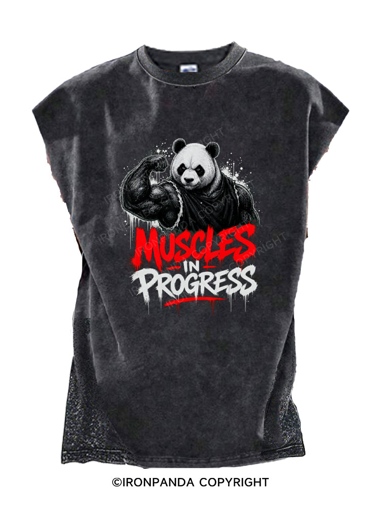 Muscles in Progress Panda Cut Off Tank