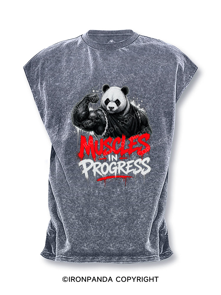 Muscles in Progress Panda Cut Off Tank