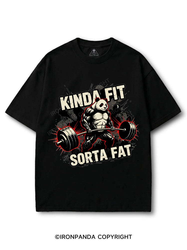 Kinda Fit Sorta Fat Funny Gym Panda Fitness COTTON PUMP COVER