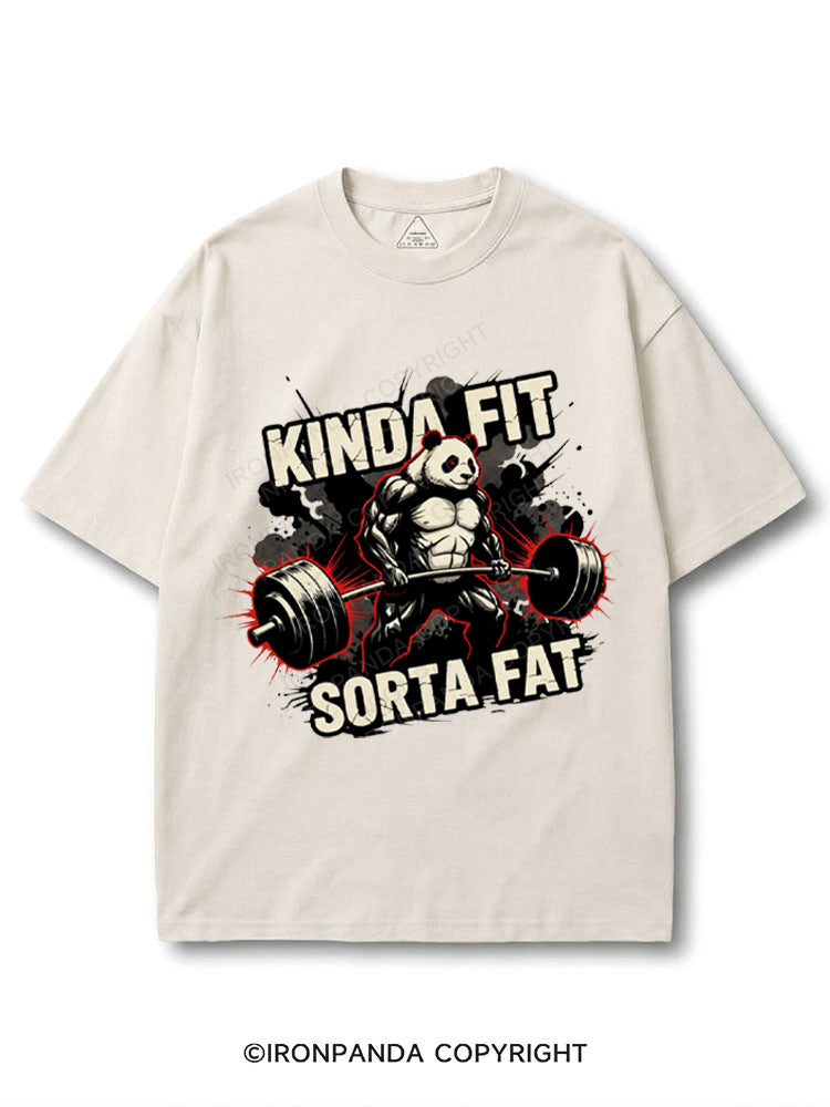 Kinda Fit Sorta Fat Funny Gym Panda Fitness COTTON PUMP COVER