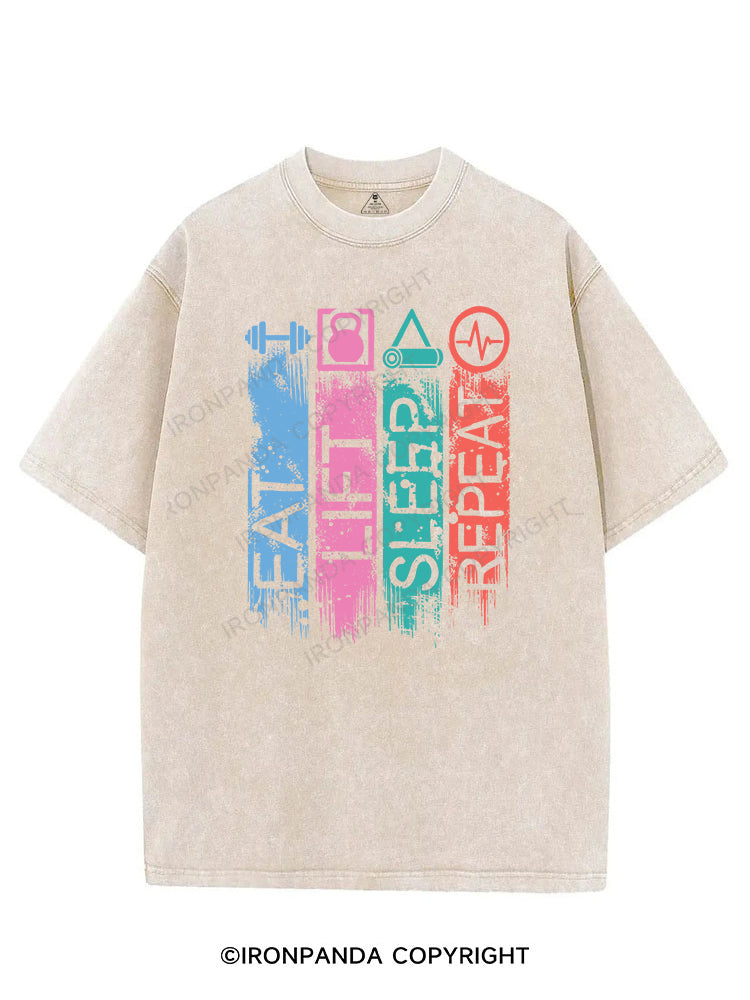 EAT,LIFT,SLEEP,REPEAT VINTAGE GYM SHIRT