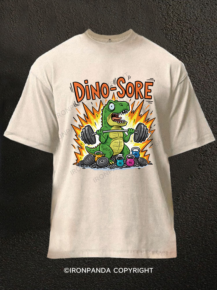 DINO‑SORE Washed Gym Shirt