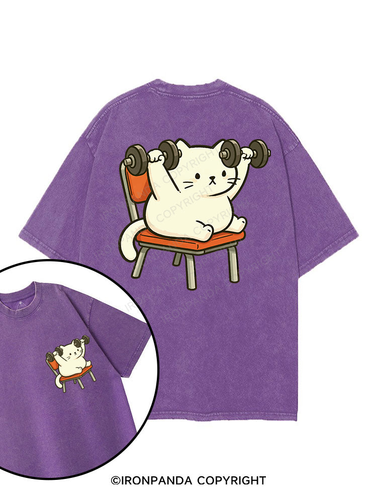 Kitten Gym Day printed Gym Shirt