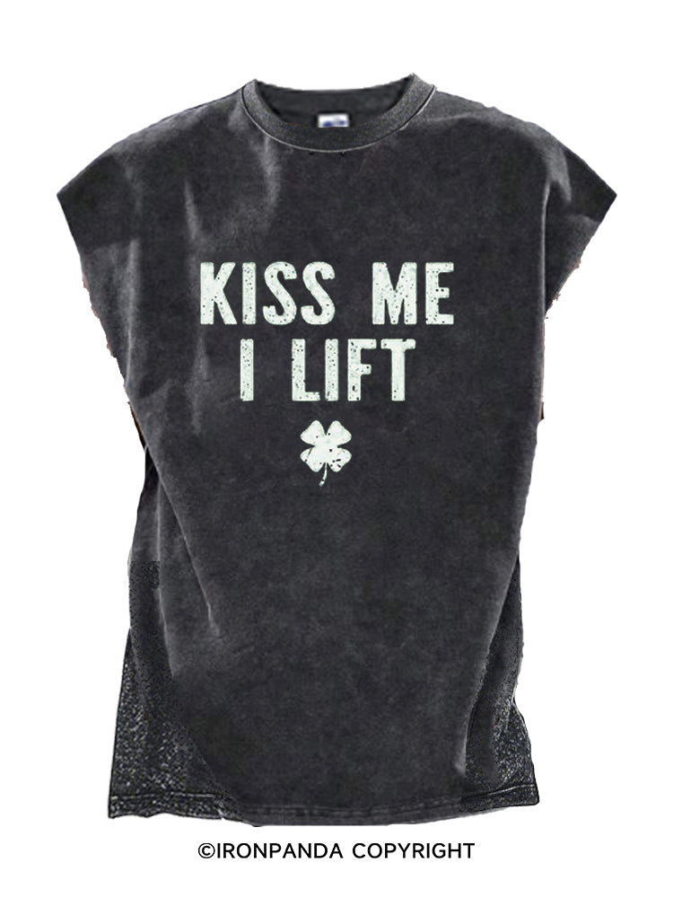 Kiss me I lift Cut Off Tank