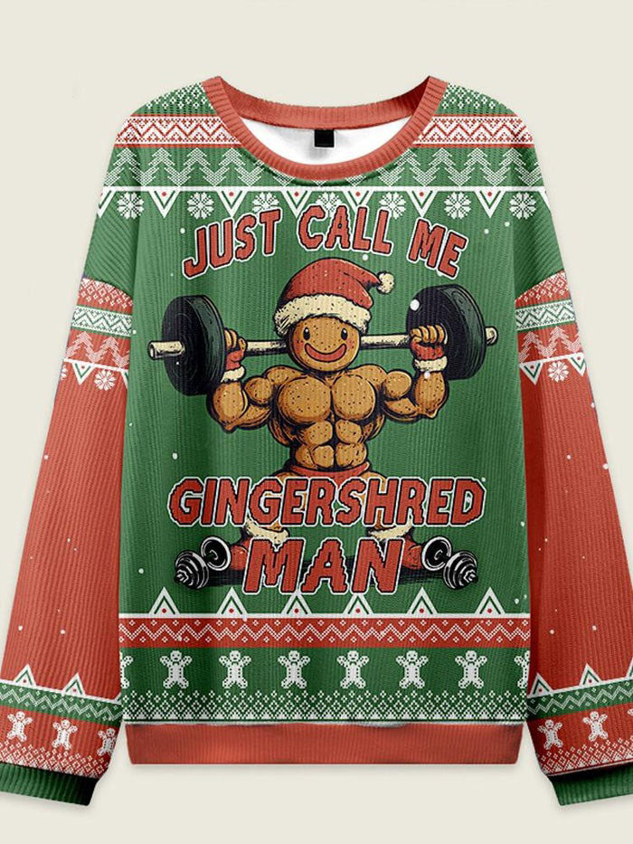 IRONPANDA Gingershred Man theme Ugly Sweater