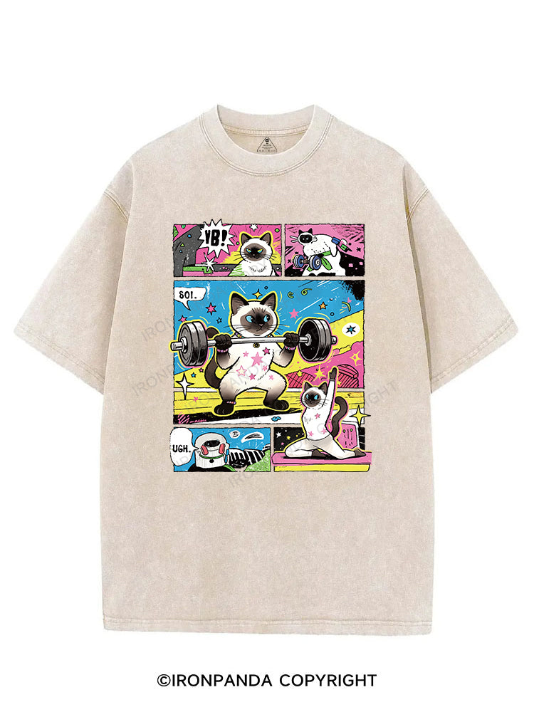 Siamese Cat Gym VINTAGE GYM SHIRT