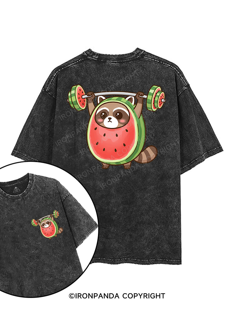 MelonLifter Raccoon printed Gym Shirt