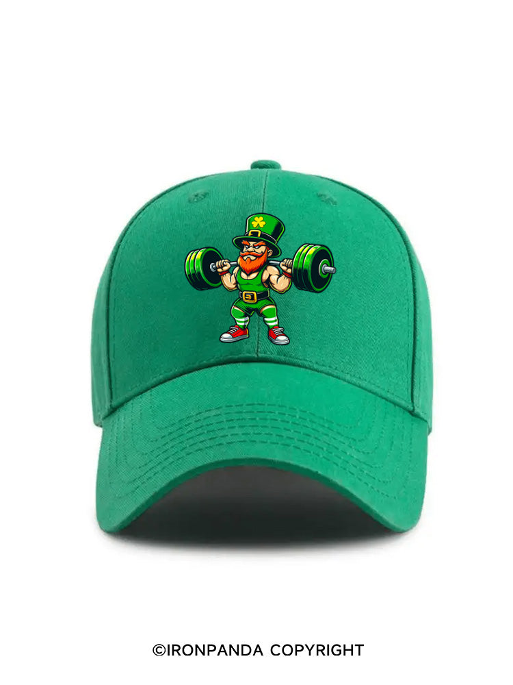 St. Patrick squatting St. Patrick's Day cap