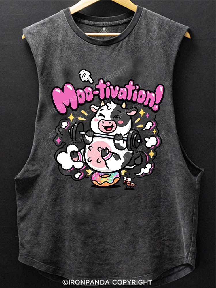 Moo-tivation SCOOP BOTTOM COTTON TANK