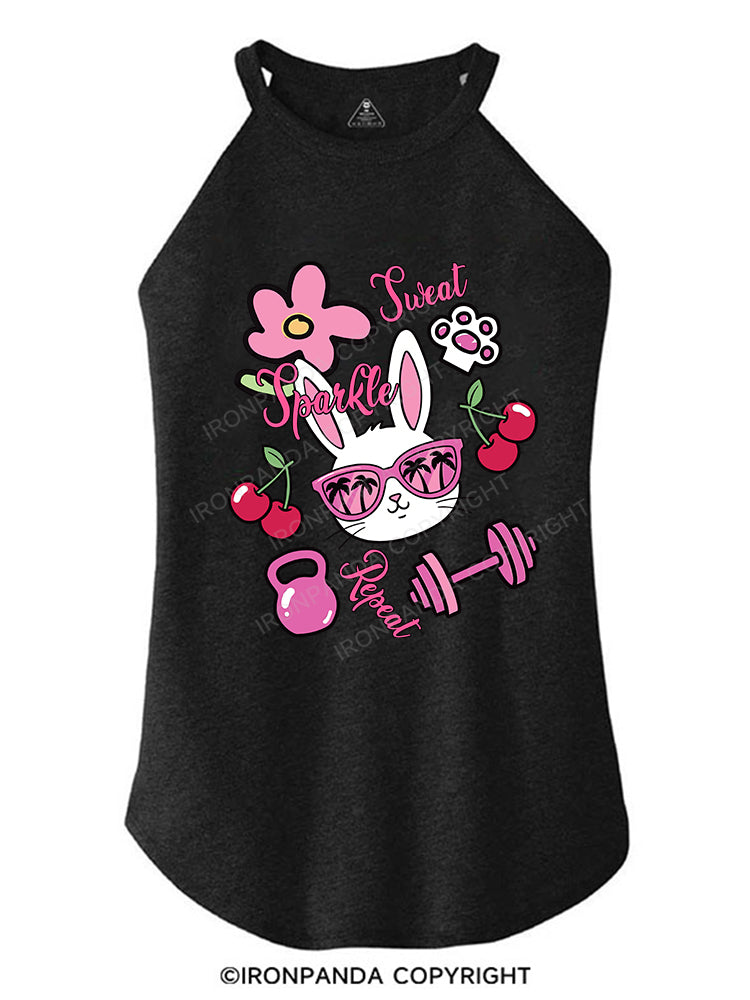 Sparkle,Sweat, Repeat ROCKER COTTON TANK