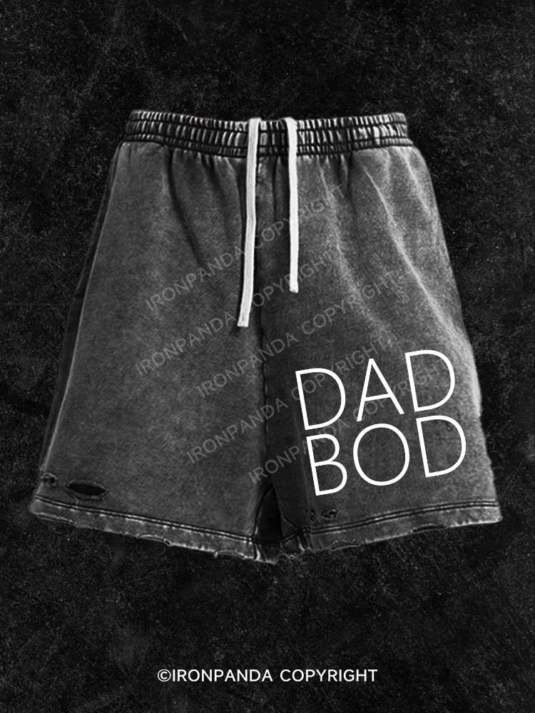 Dad Bod Washed Gym Shorts