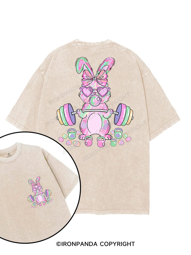 Fit Bunny Easter printed Gym Shirt