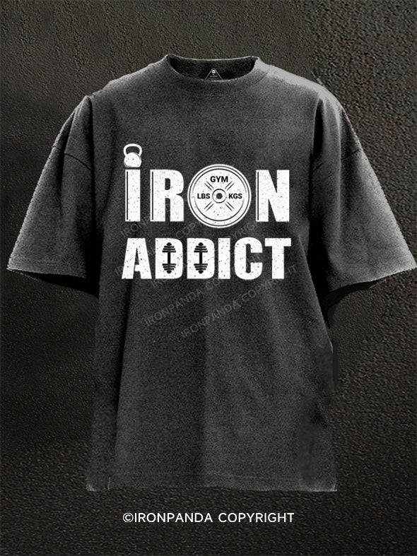 Iron Addict  Washed Gym Shirt