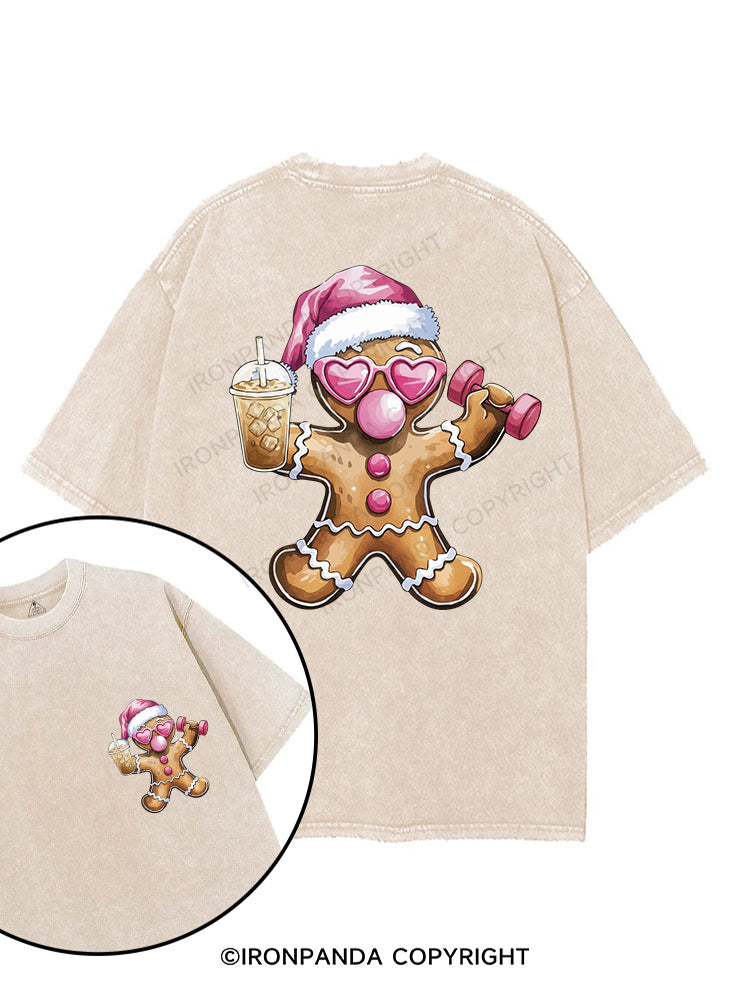 Fit Gingerbread printed Gym Shirt