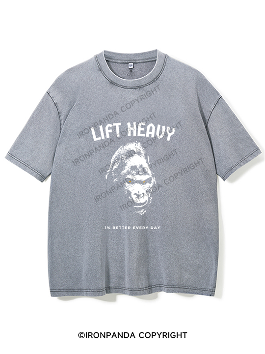 Lift heavy gorilla Washed Gym Shirt