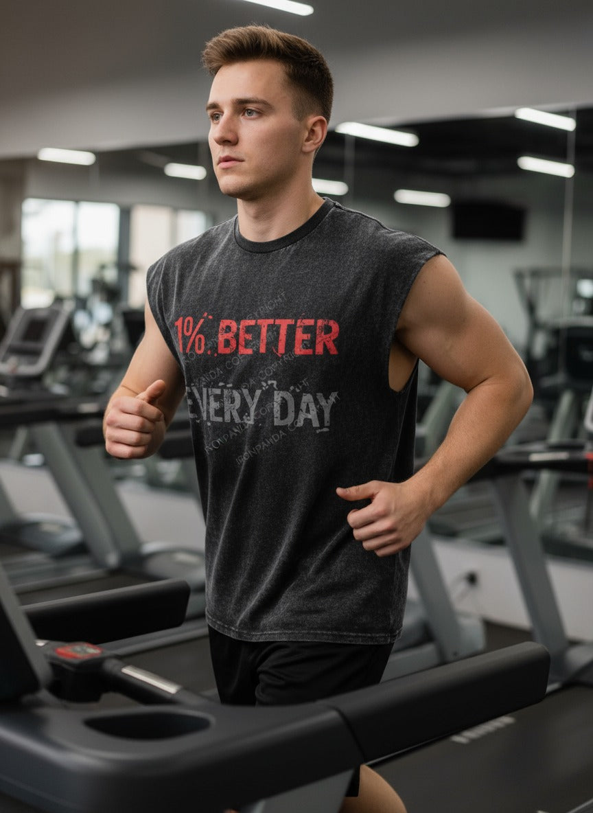 1% Better Every Day Cut Off Tank
