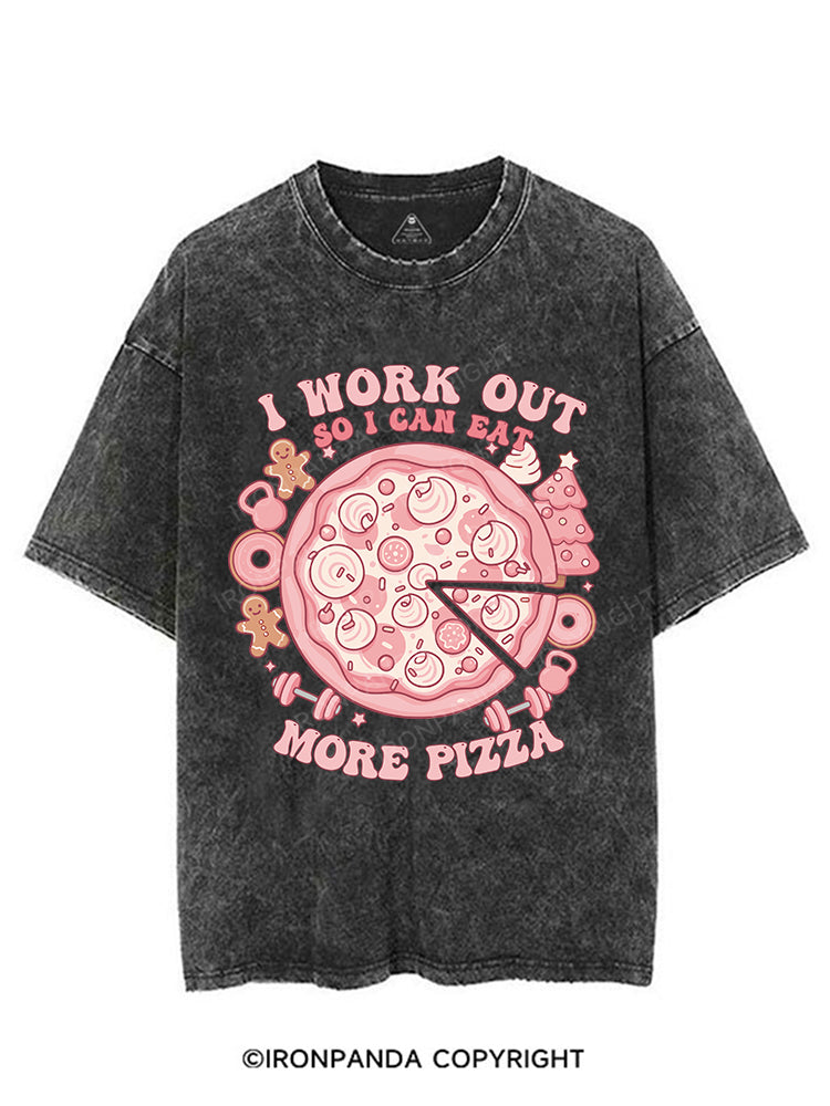 I WORK OUT SO I CAN EAT MORE PIZZA VINTAGE GYM SHIRT