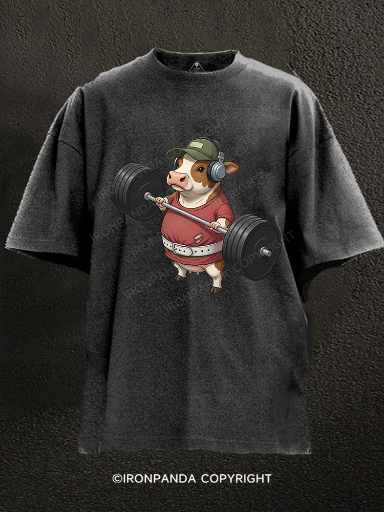 FitMoo Washed Gym Shirt