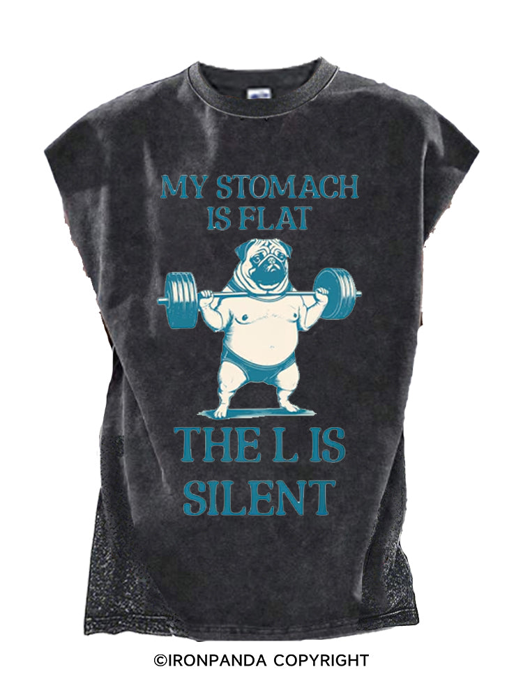 My Stomach is Flat the L is Silent Cut Off Tank