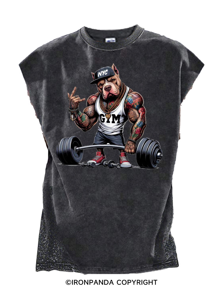 Tattooed Pitbull Cut Off Tank