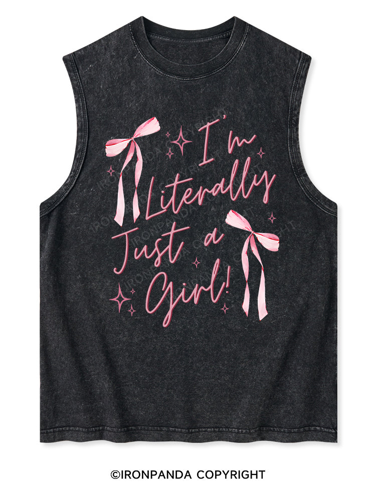 I'M LITERALLY JUST A GIRL! Washed Tank