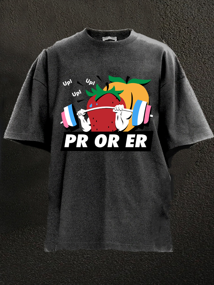 PR or ER Washed Gym Shirt