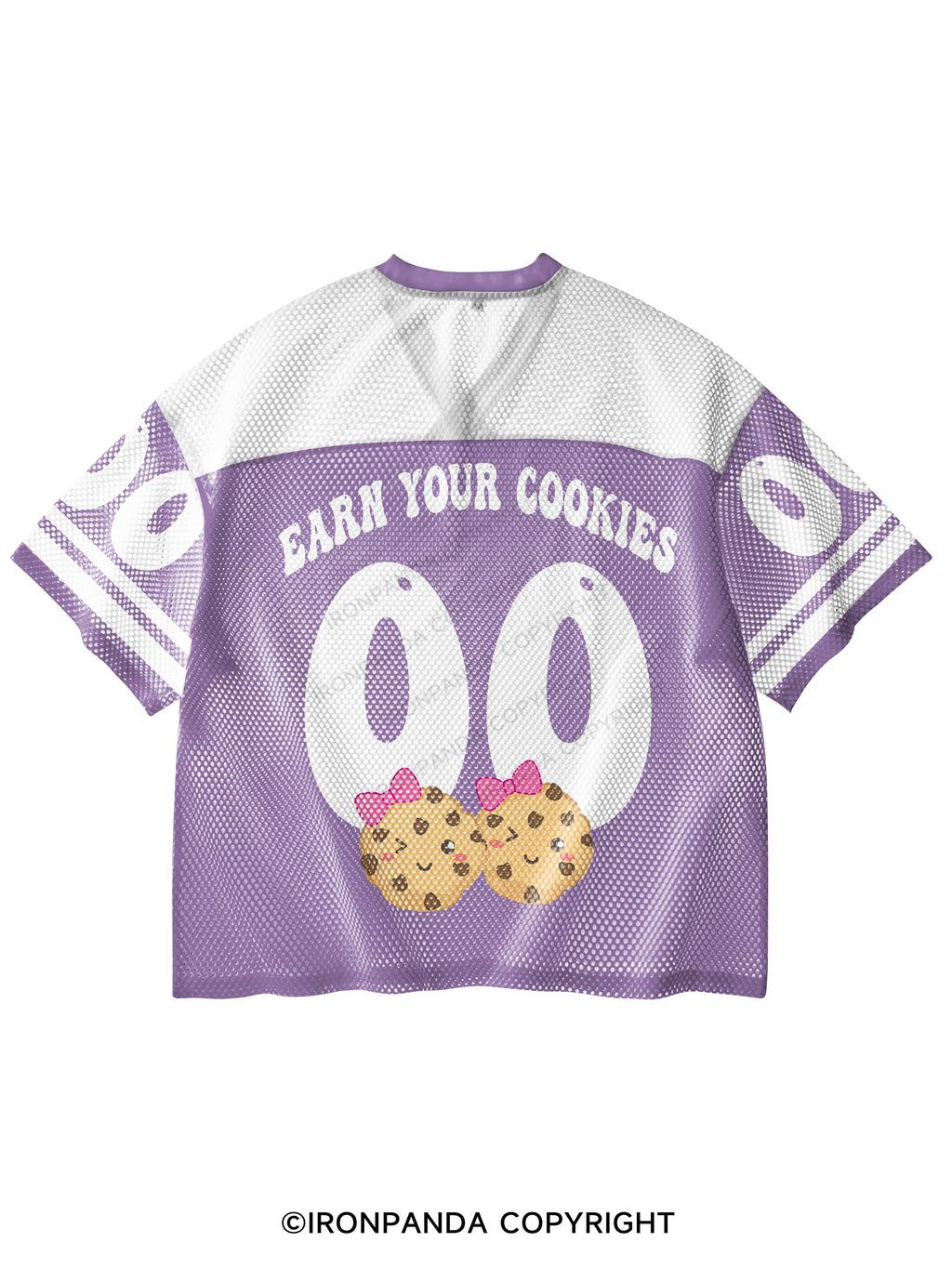 I Workout So I Can Eat Cookies V-Neck Open Hole Mesh Top