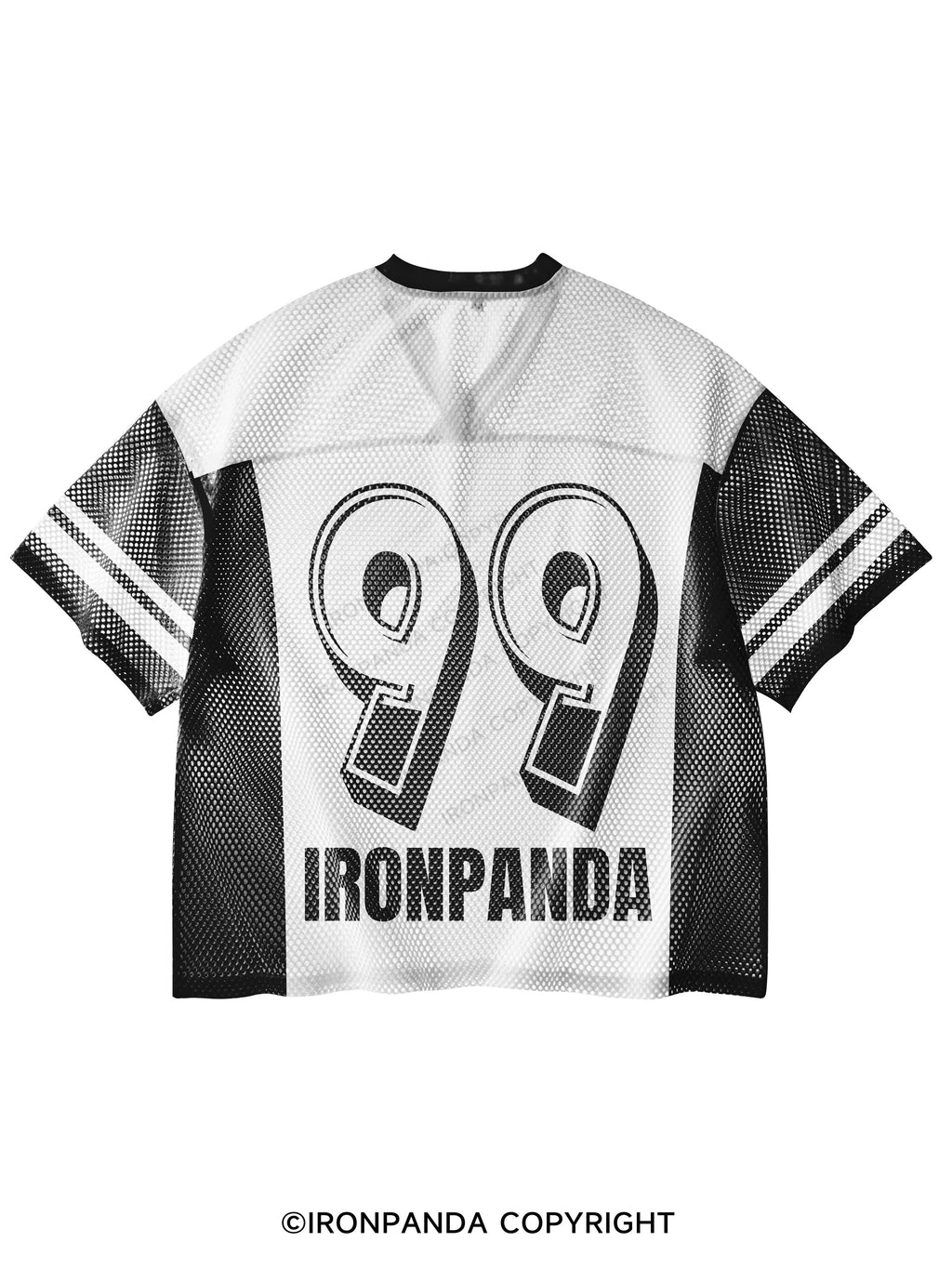 ironpanda V-Neck Open Hole Mesh Top