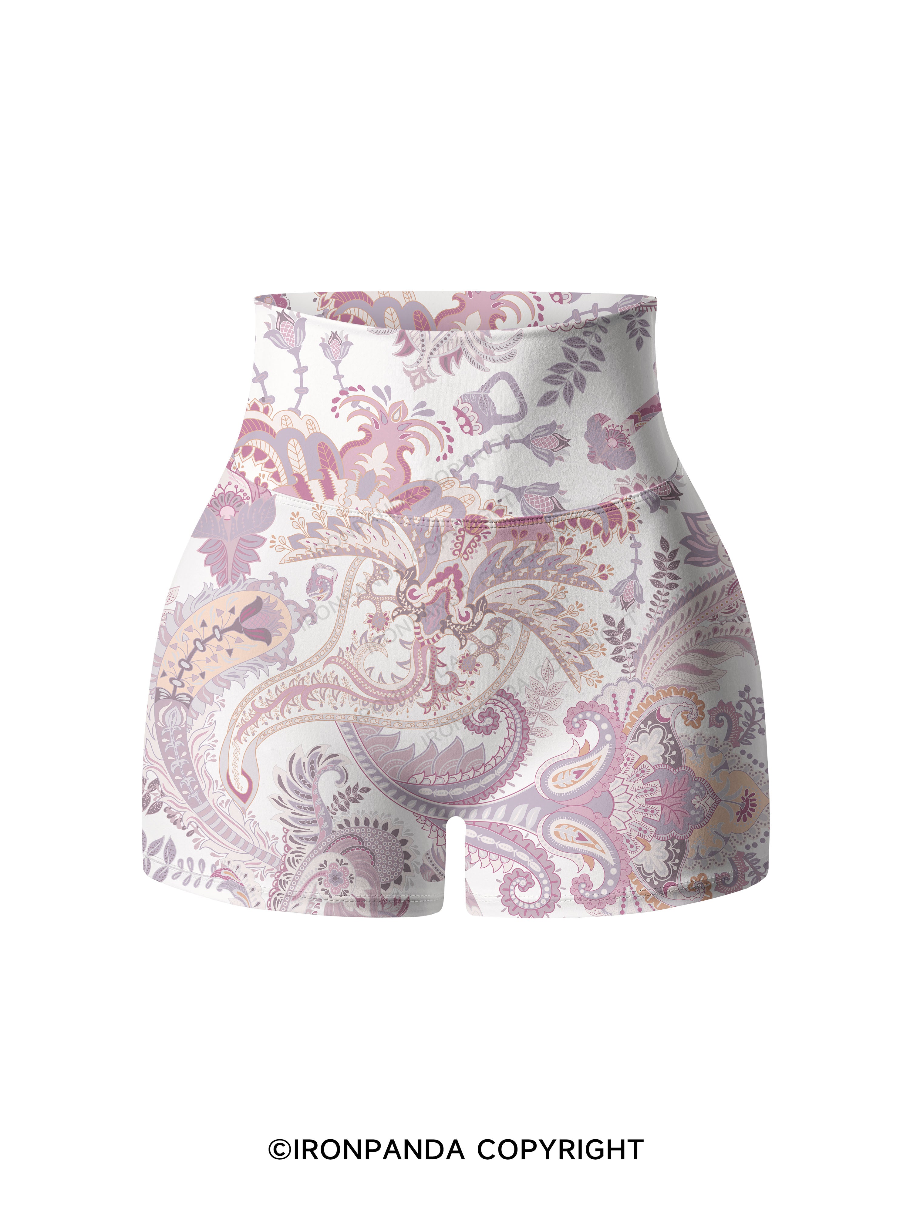 flowers Printed Yoga Shorts