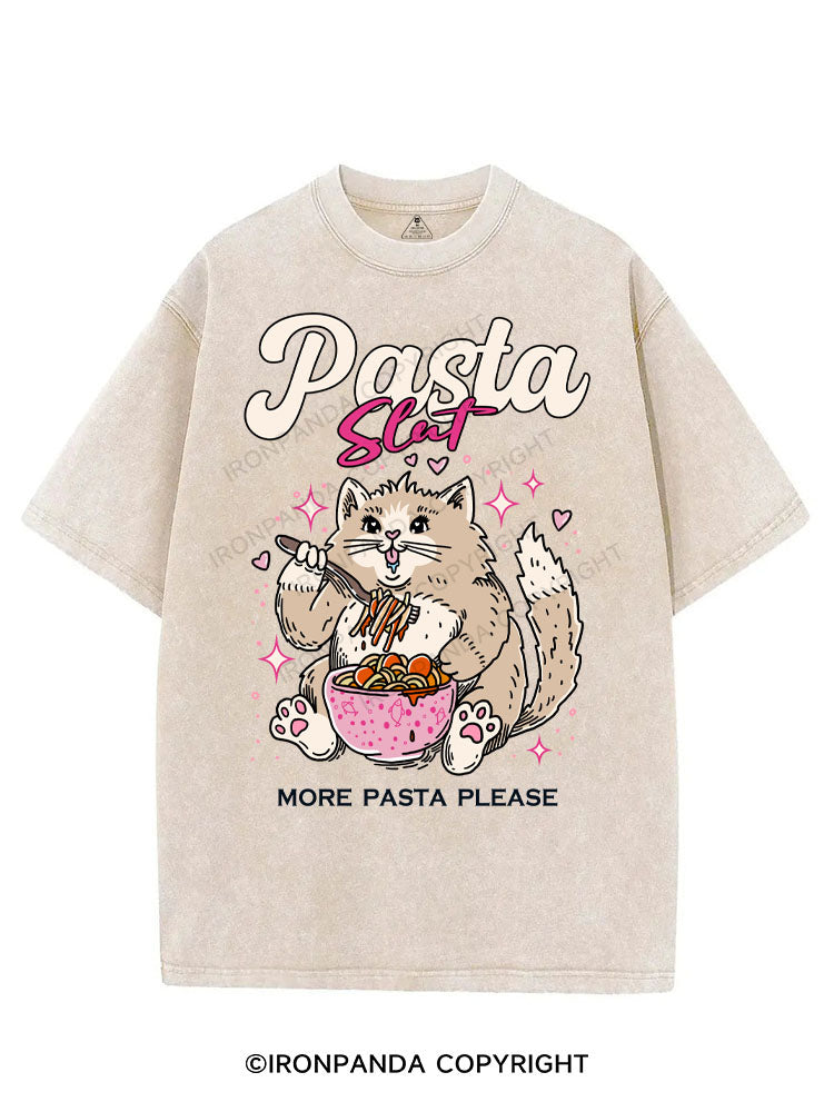 PASTA SLUT MORE PASTA PLEASE VINTAGE GYM SHIRT