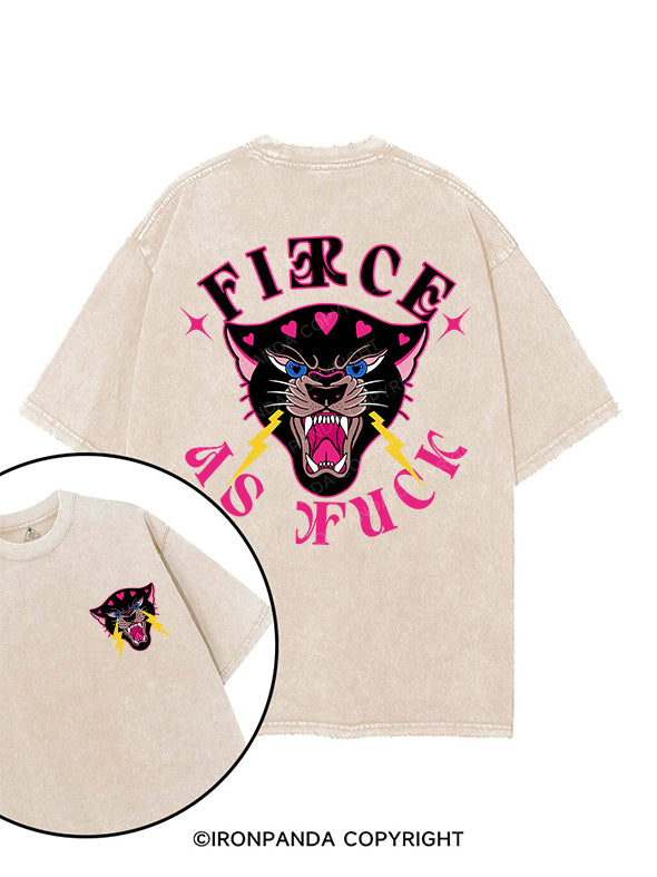 FIERCE AS FUCK printed Gym Shirt