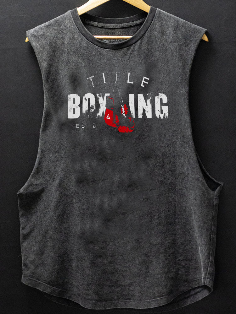 Boxing Fitness Scoop Bottom Cotton Tank