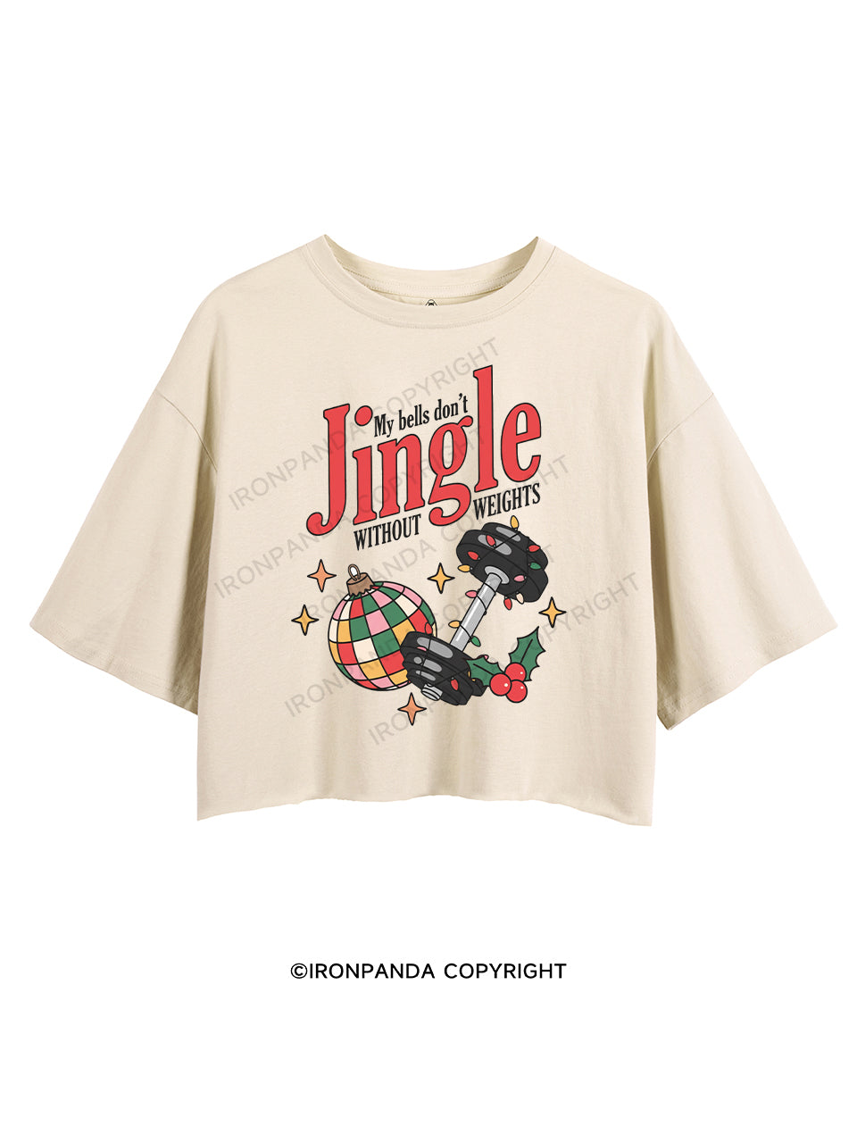 MY BELLS DON'T JINGLE WITHOUT WEIGHTS CROP TOPS