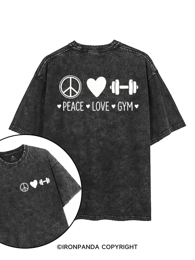 Peace Love Gym printed Gym Shirt