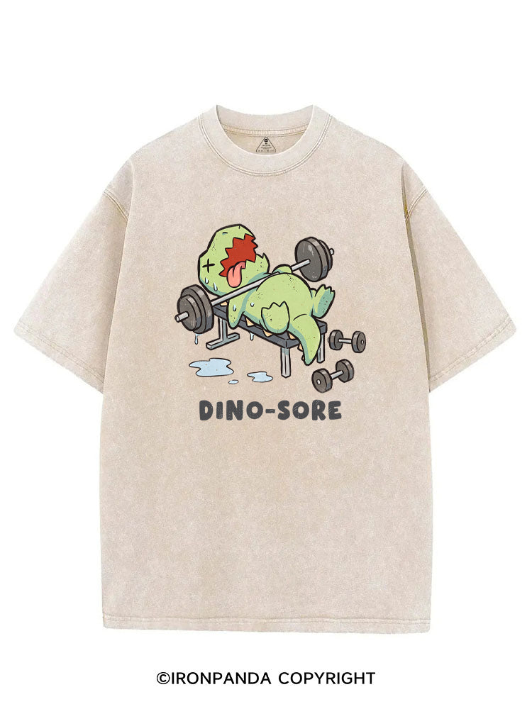 DINO-SORE FUNNY VINTAGE GYM SHIRT